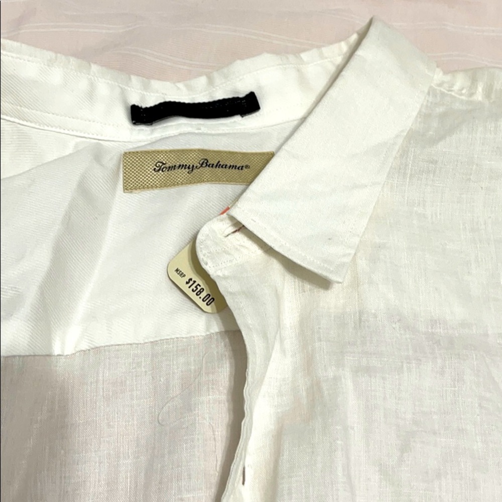 100% linen Tommy Bahama long sleeve shirt; 3XLT